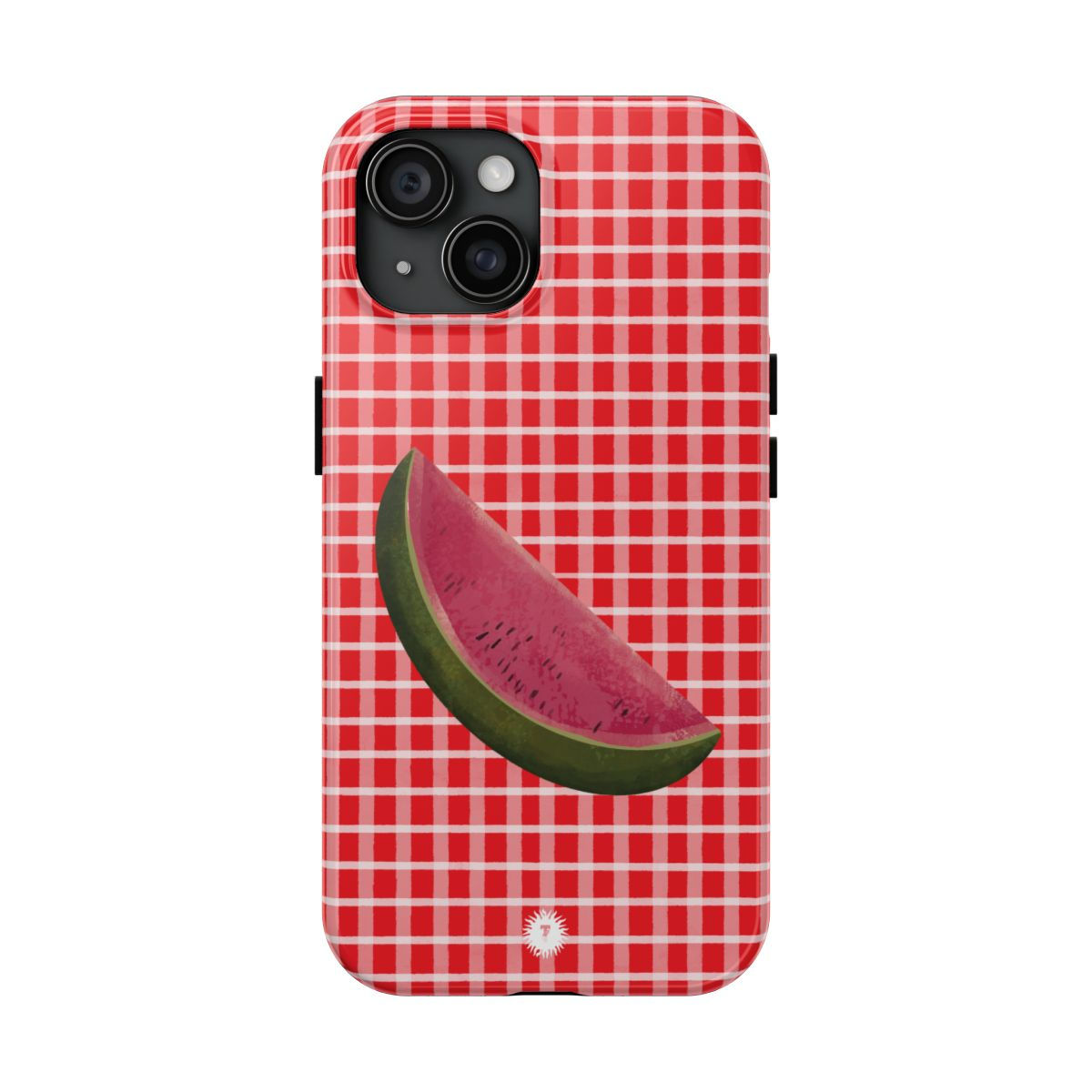 Red Plaid Watermelon Painting Case