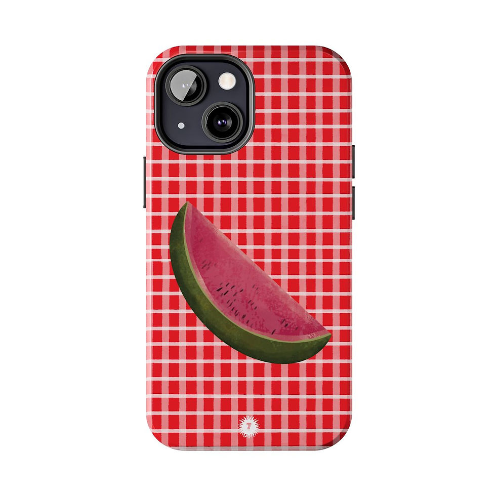 Thumbnail: Red Plaid Watermelon Painting Case