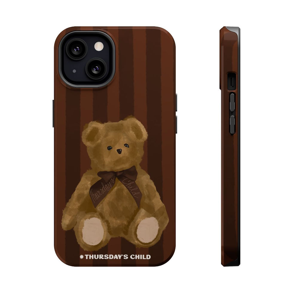 Thumbnail: Striped Brown TC Teddy. Magsafe Phone Case