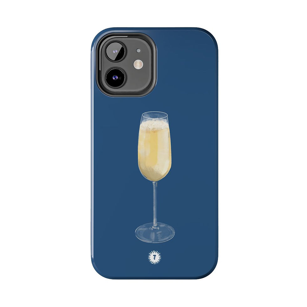 Thumbnail: Pale Blue Champagne Glass Painting Phone Case