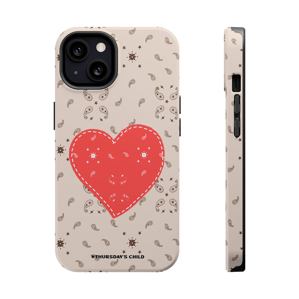 Thumbnail: Cream Bandana Heart MagSafe Case