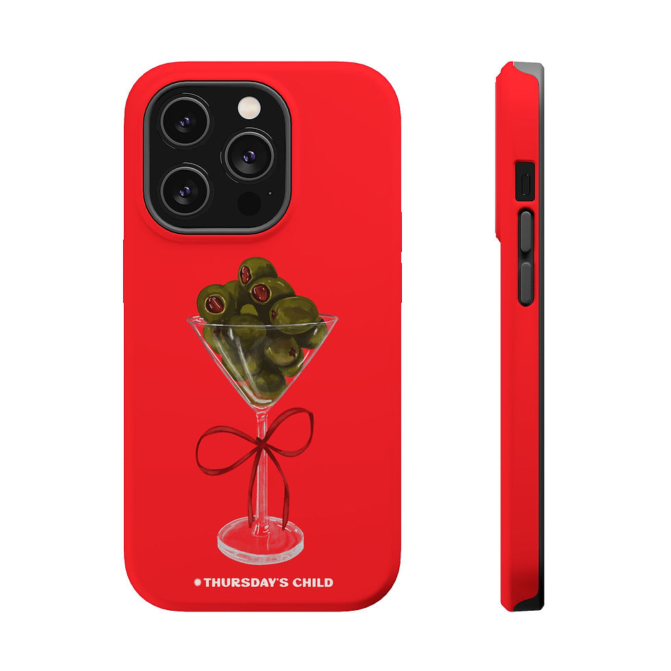 Thumbnail: Bright Red Holiday Martini Magsafe Phone Case