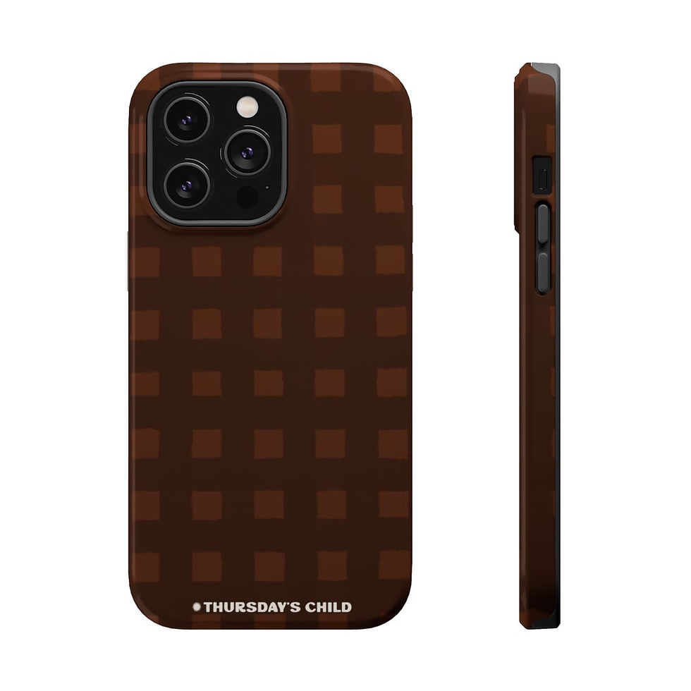 Thumbnail: Gingham Brown Magsafe Phone Case