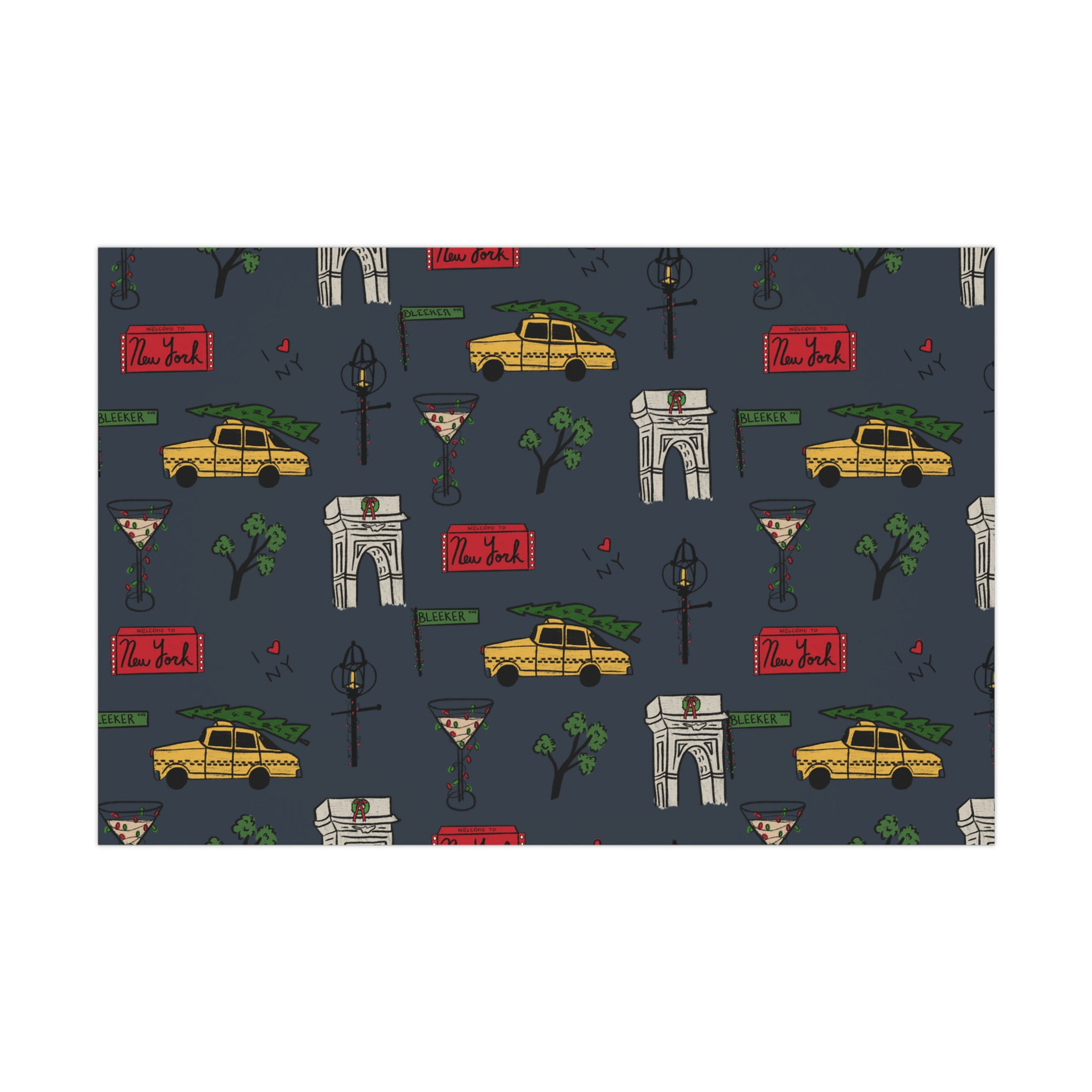 Navy NYC  Holiday '24 Wrap Paper