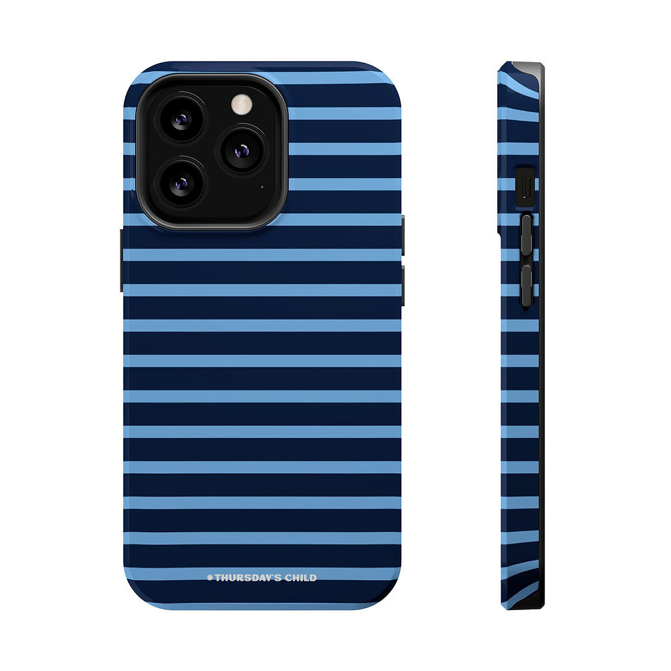 Thumbnail: Dark + Light Blue Stripes MagSafe Case