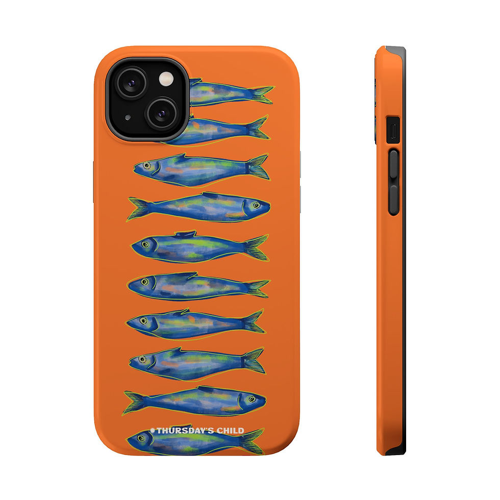 Thumbnail: Tangerine Minnows MagSafe Phone Case
