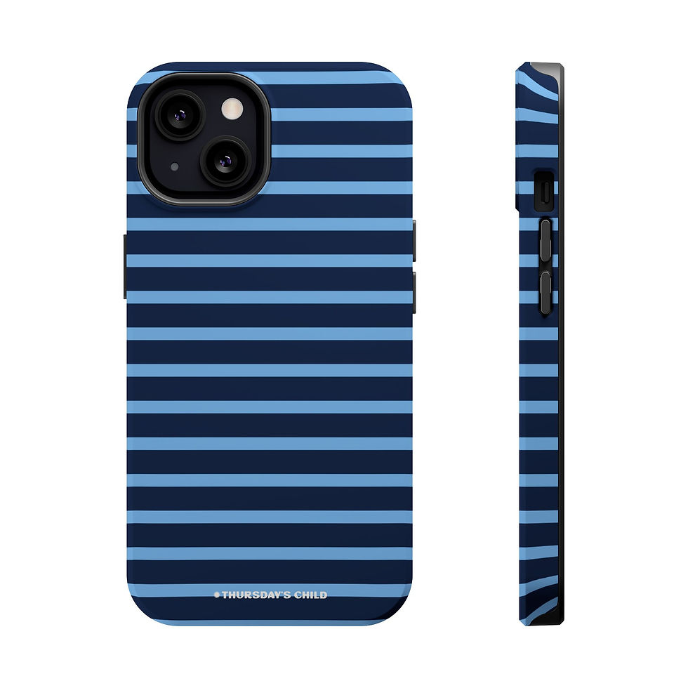Thumbnail: Dark + Light Blue Stripes MagSafe Case