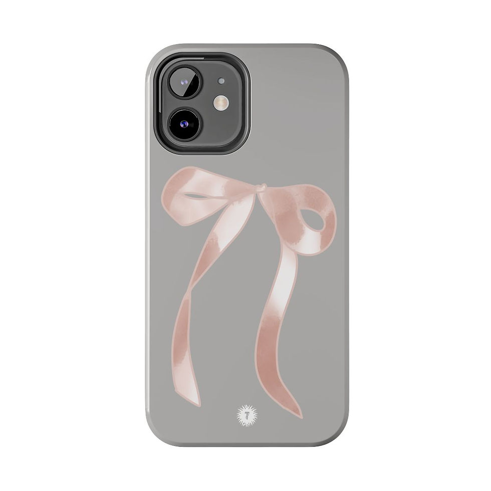 Thumbnail: Gray Cutie Bow Phone Case
