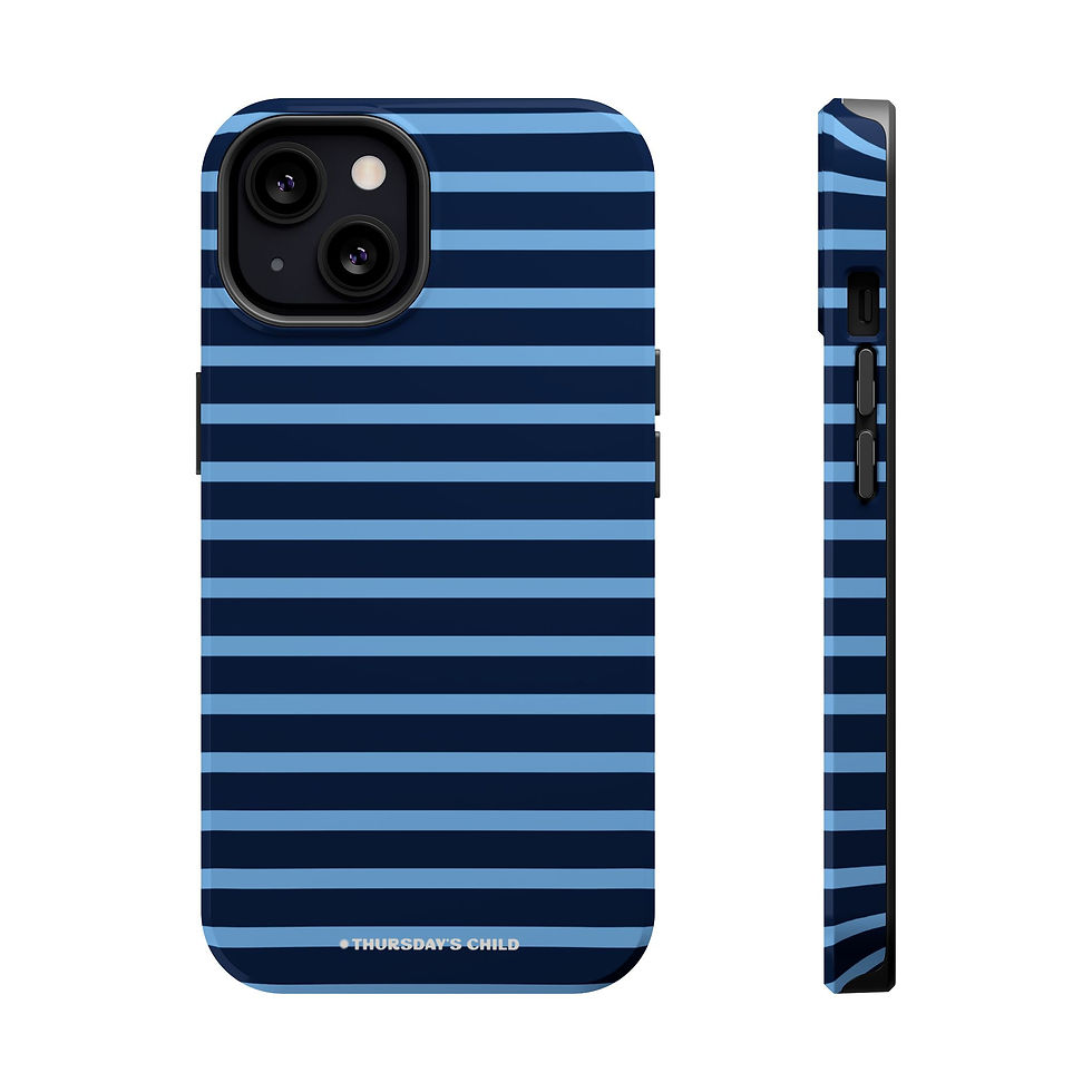 Thumbnail: Dark + Light Blue Stripes MagSafe Case