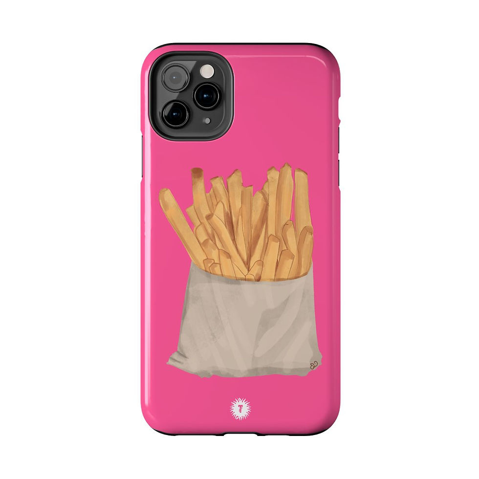Thumbnail: Hot Pink Fries Painting Phone Case