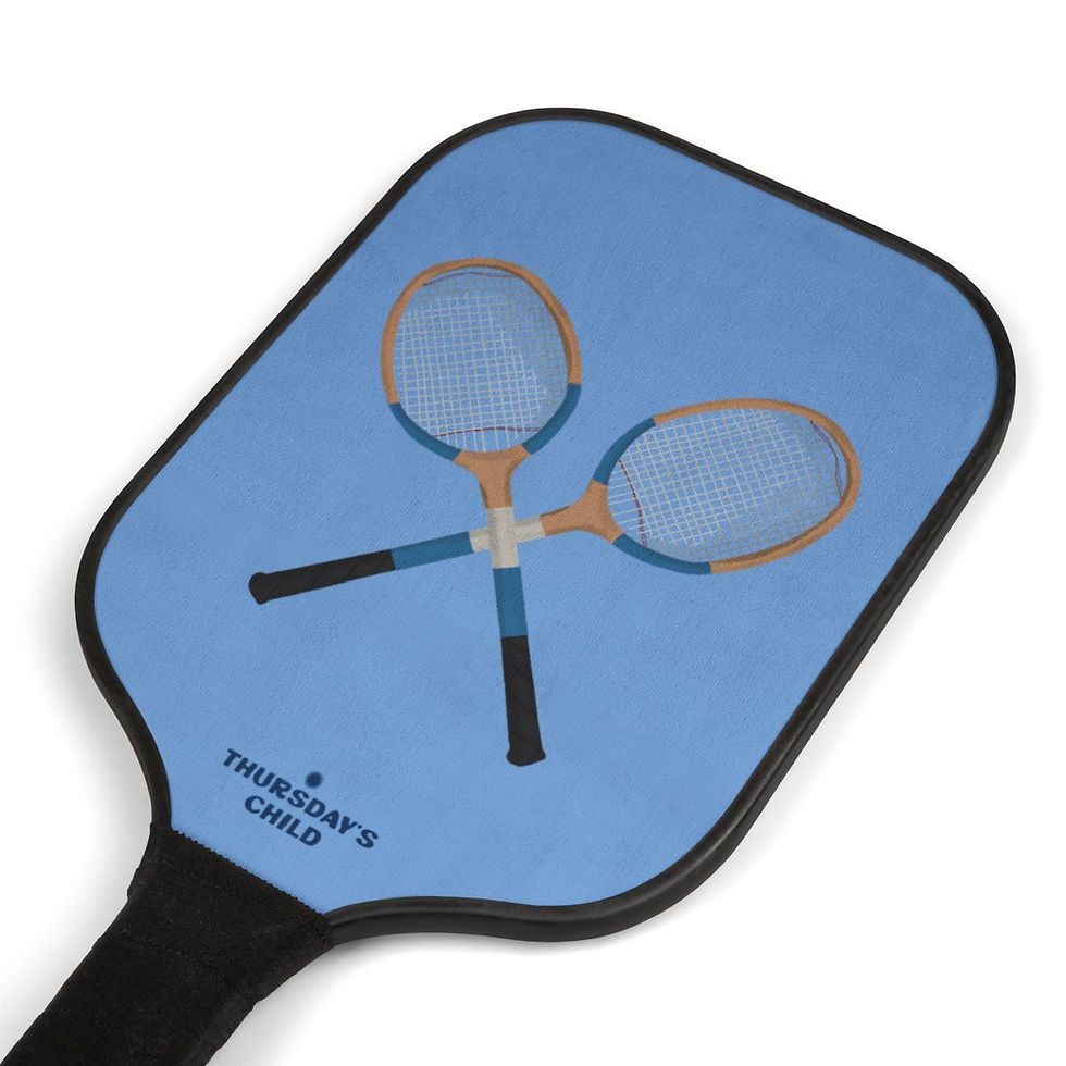 Thumbnail: Light Blue Tennis Racket Painting Pickleball Kit