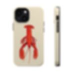 Thumbnail:  Cream Lobster Painting Case - Matte or Glossy, MagSafe