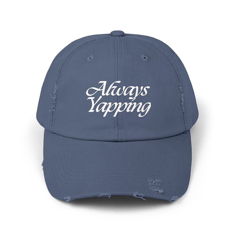 Thumbnail: Always Yapping Distressed Baseball Hat
