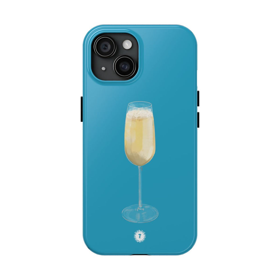 Thumbnail: Turquoise Champagne Glass Painting Phone Case
