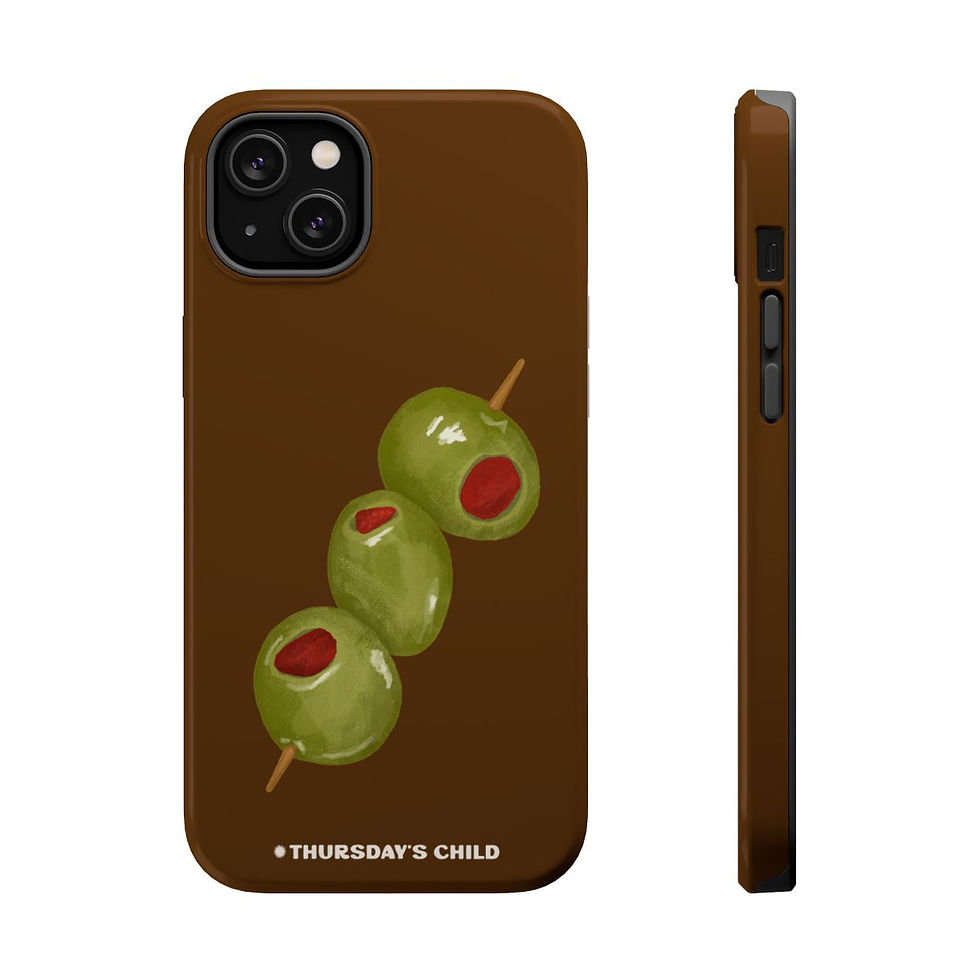 Thumbnail: Dark Brown Olive Painting Magsafe Phone Case