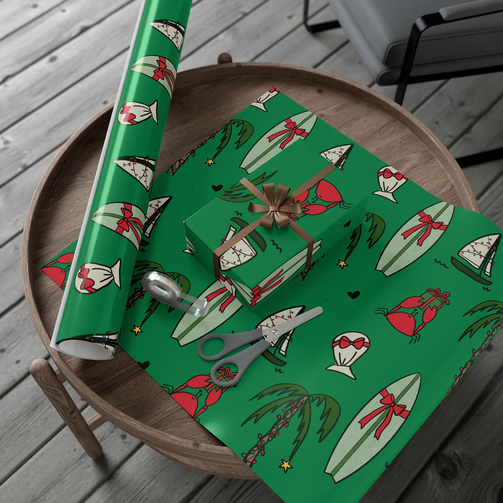 Thumbnail: Cream Beachy Holiday '24 Wrap Paper