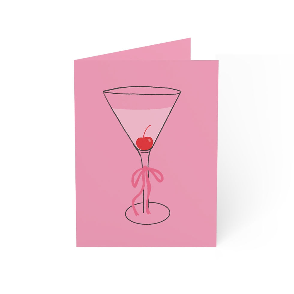Thumbnail: Cherry Martini Valentine's Day Cards