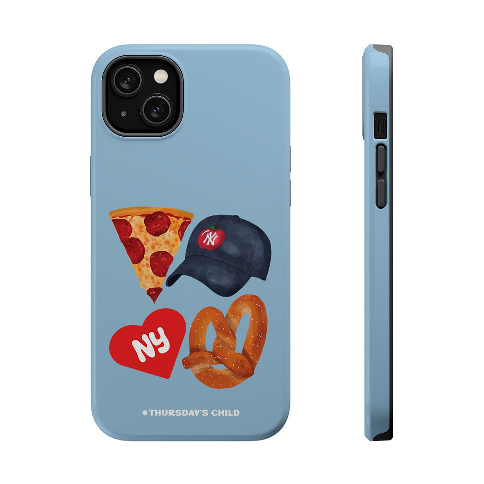 Thumbnail: Pale Light Blue NYC Fab 4 Case - Matte or Glossy, MagSafe