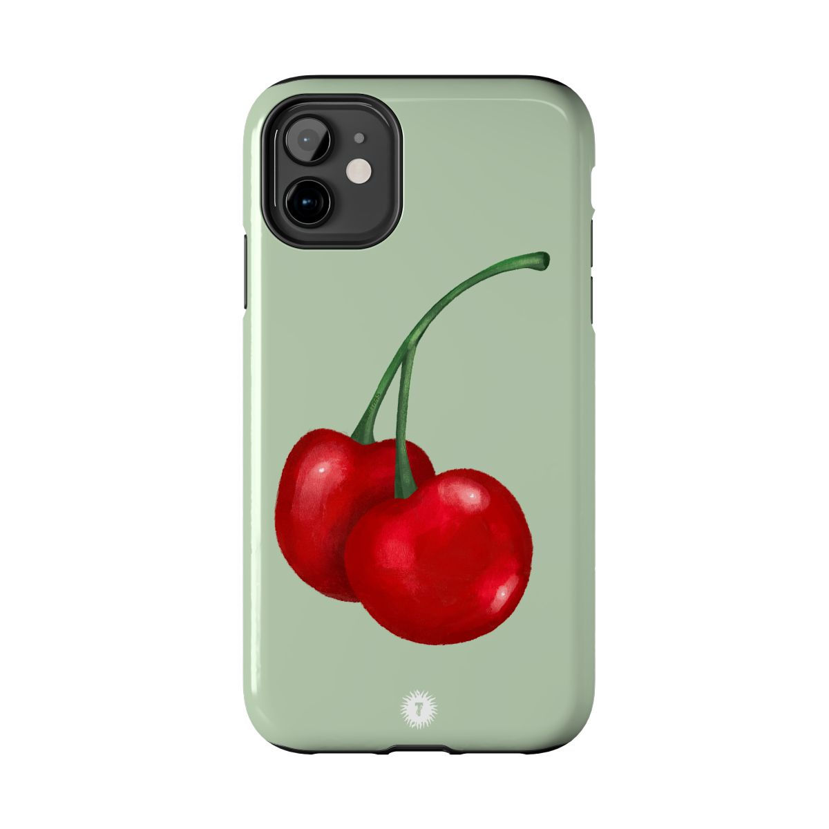 Sage Cherries Painting Phone Case