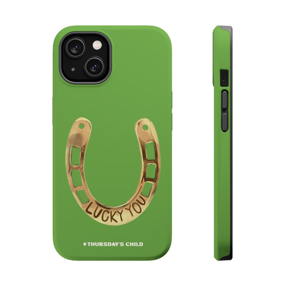 Lime Lucky You Horseshoe Painting Case - Matte, MagSafe
