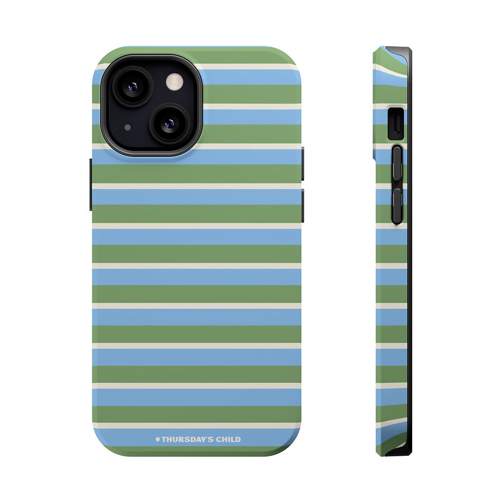 Thumbnail: Blue, Green, and White Stripes MagSafe Case