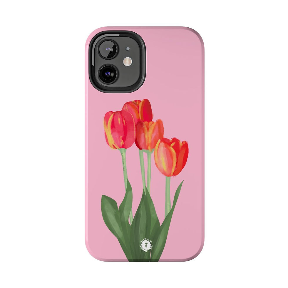 Thumbnail: Light PinkTulips Painting Phone Case