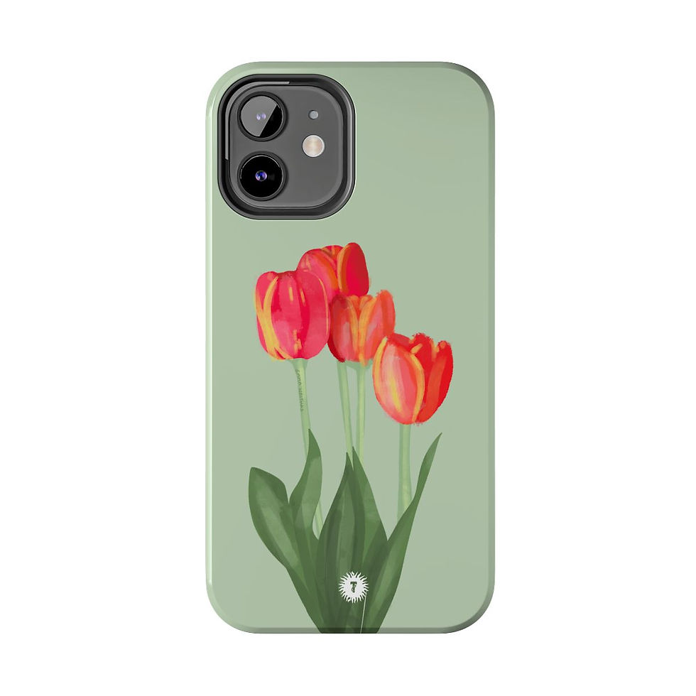 Thumbnail: Sage Tulips Painting Phone Case