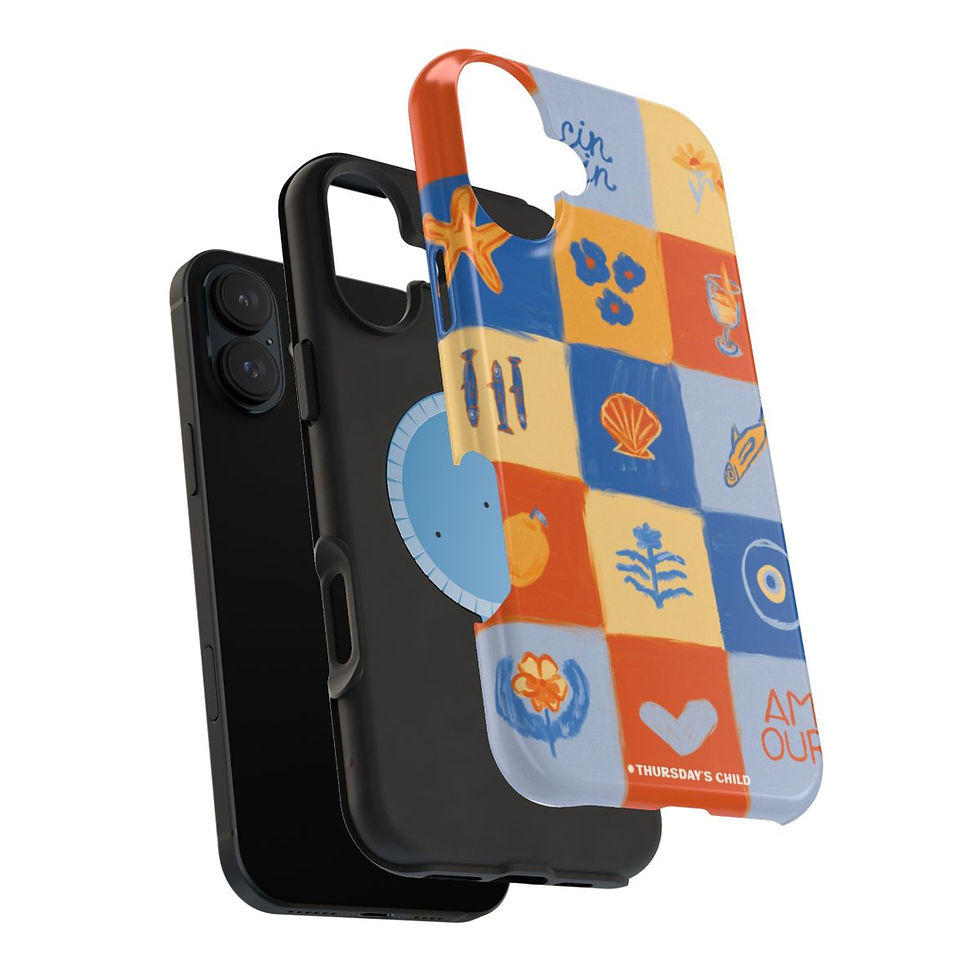 Thumbnail: Orange + Blue Checker Magsafe Case