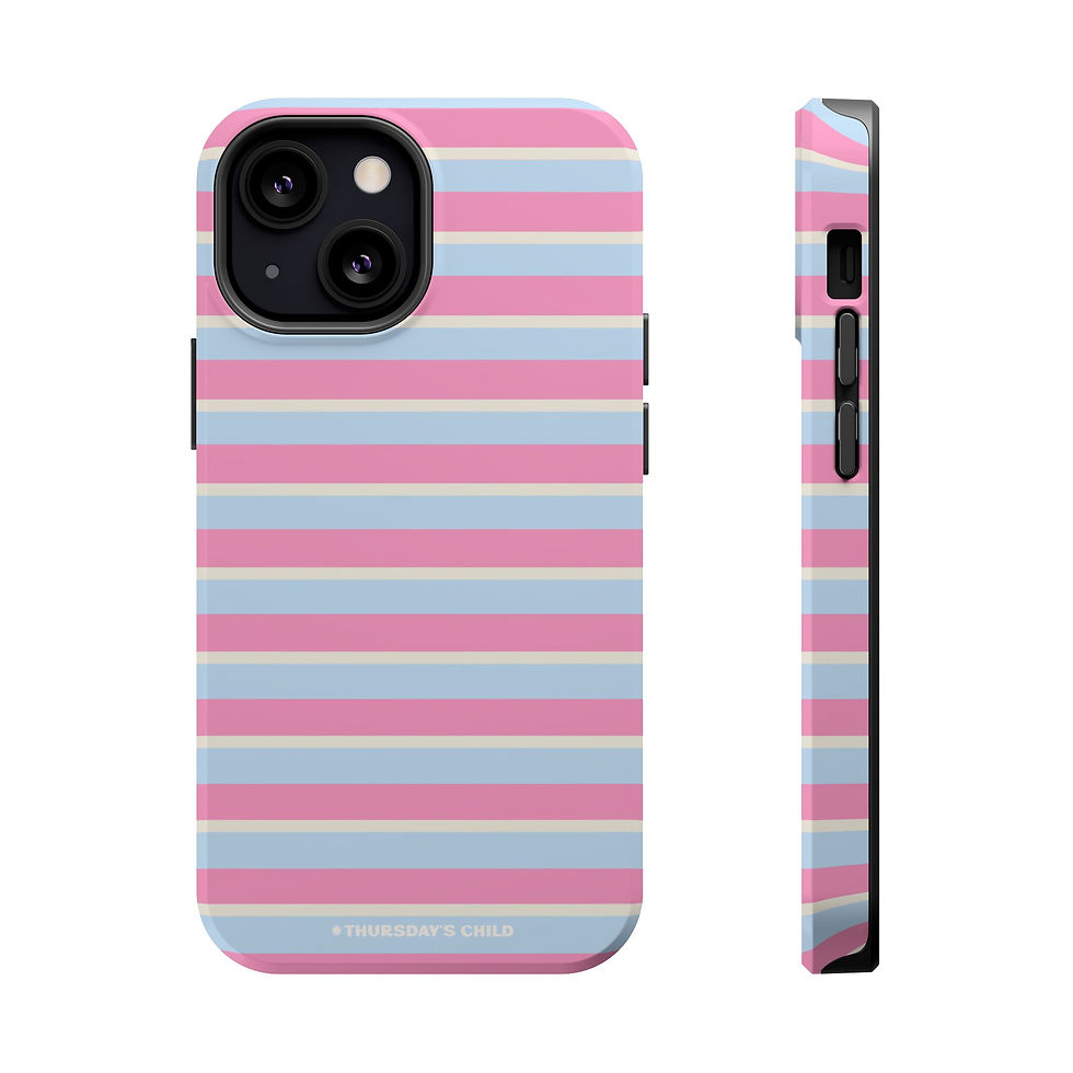 Thumbnail: Baby Blue and Pink Stripes MagSafe Case