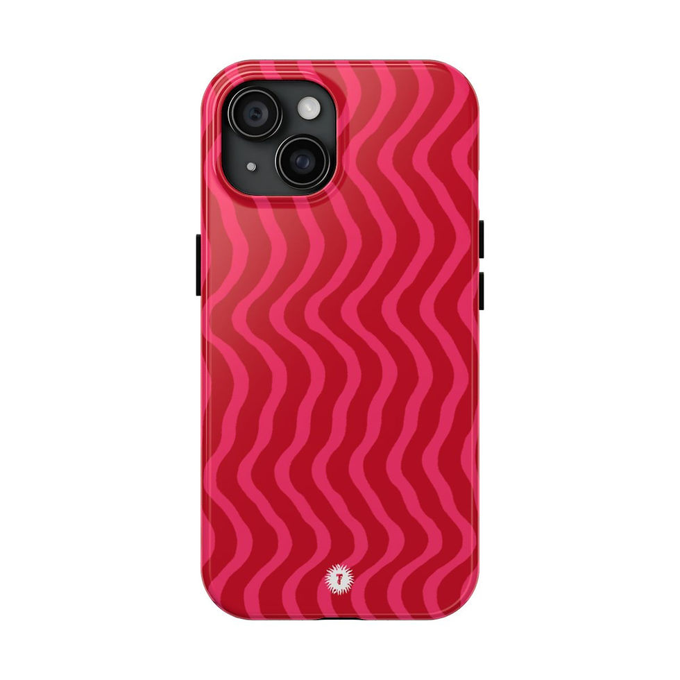 Thumbnail: Red & Pink Squiggles Phone Case
