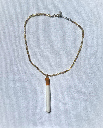 cigarette pendant Holder Necklace | .925 Sterling Silver | Men's 0.14 (3.556 mm) Bail Depth Cigarette Necklace