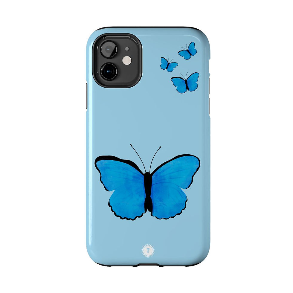 Thumbnail: Baby Blue Butterfly Painting Phone Case