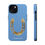Thumbnail: Light Blue Lucky You Horseshoe Painting Case - Matte, MagSafe