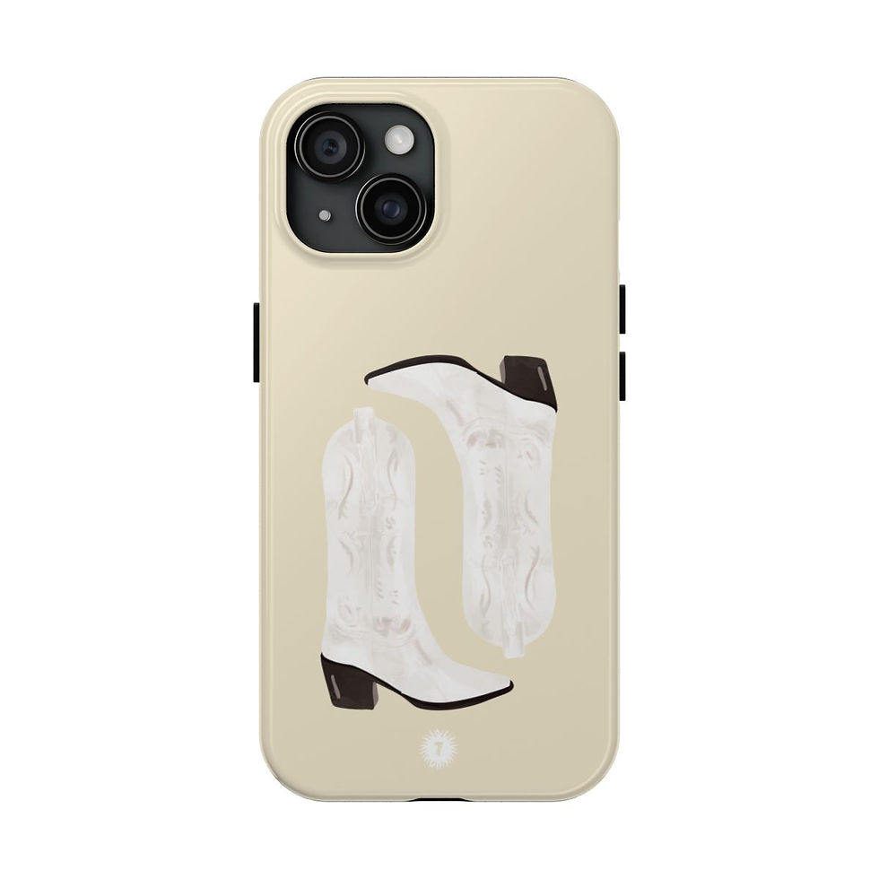 Thumbnail: Cream with White Boots Painting Phone Case