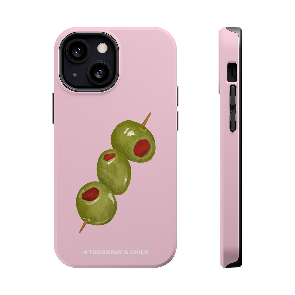 Thumbnail: Light Pink Olive Phone Case