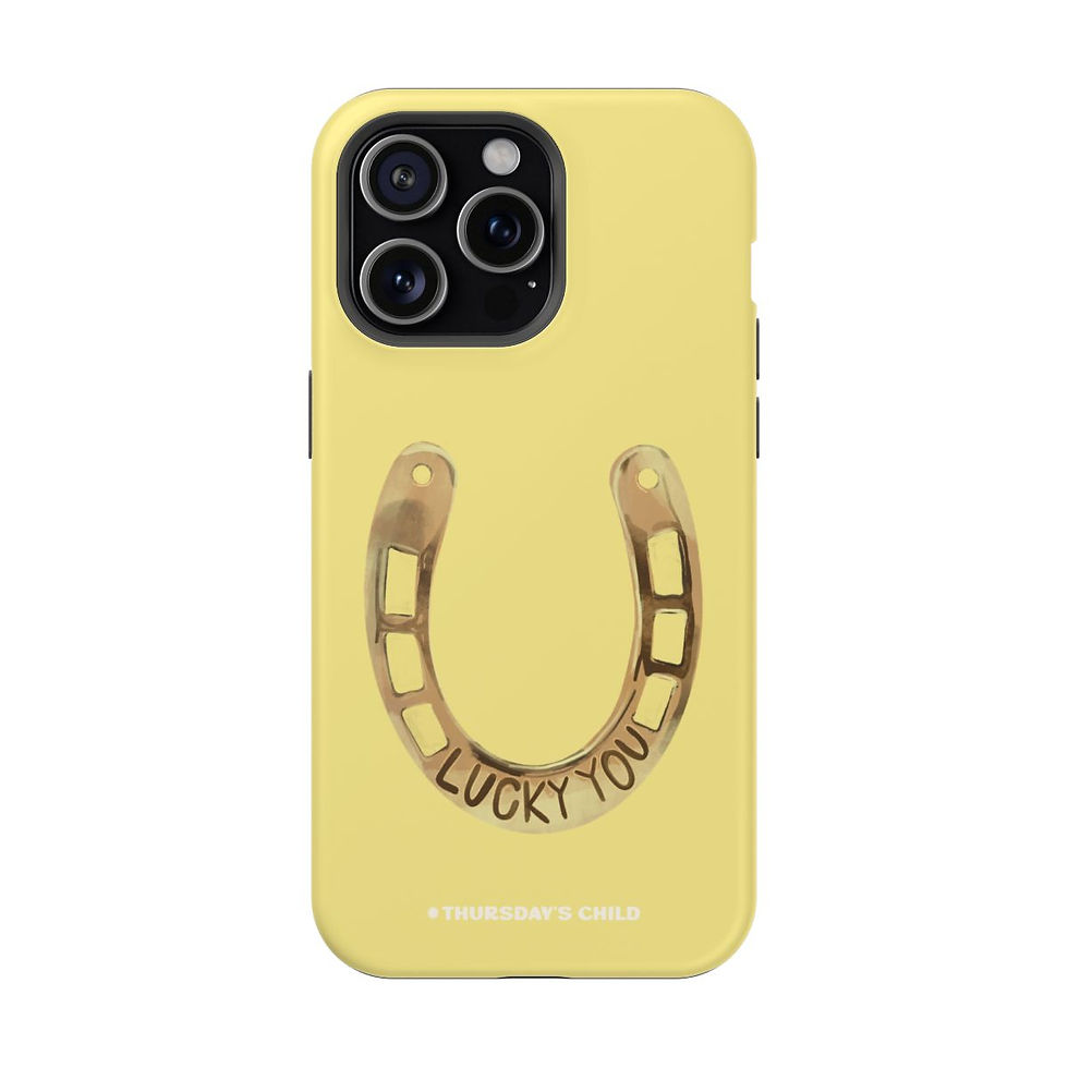 Thumbnail: Butter Yellow Lucky You Horseshoe Painting Case - Matte, MagSafe