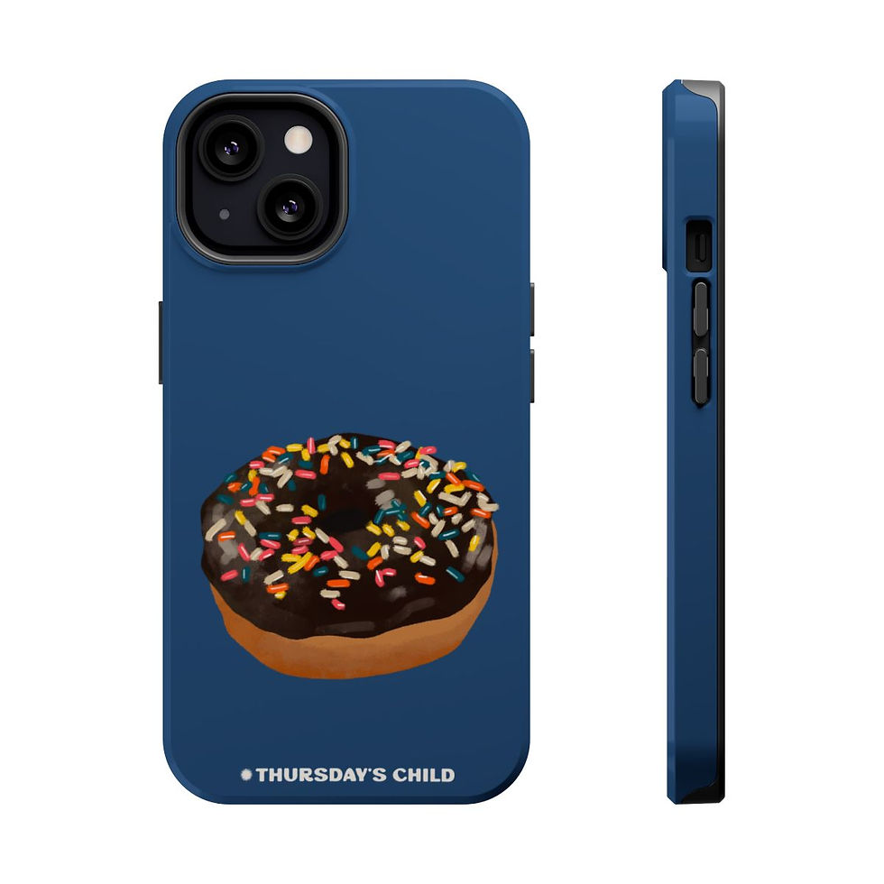 Thumbnail: Pale Blue Chocolate Donut Painting Magsafe Phone Case