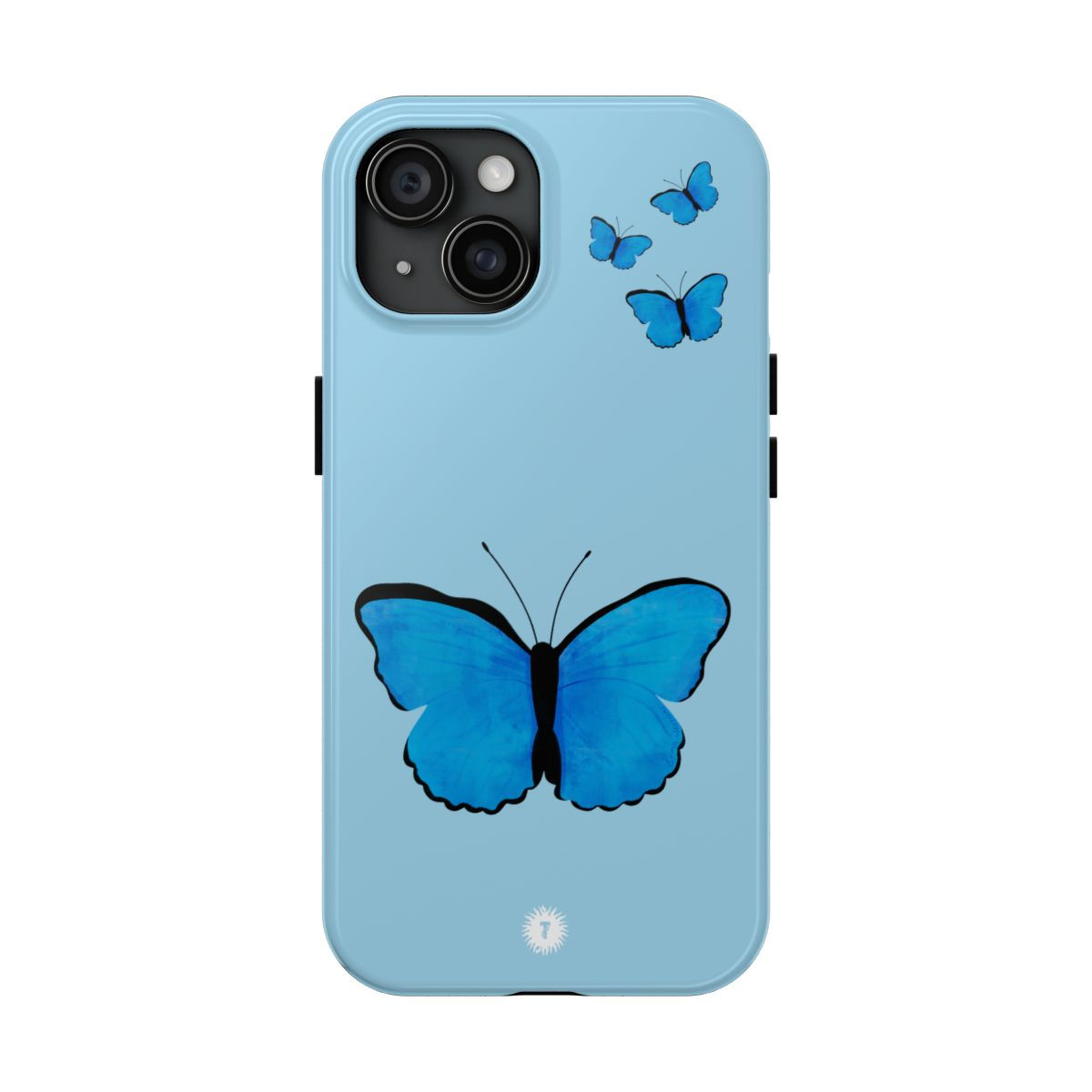 Baby Blue Butterfly Painting Phone Case