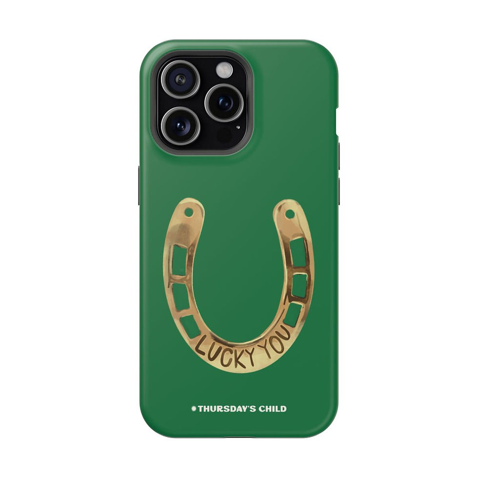 Thumbnail: Green Lucky You Horseshoe Painting Case - Matte, MagSafe