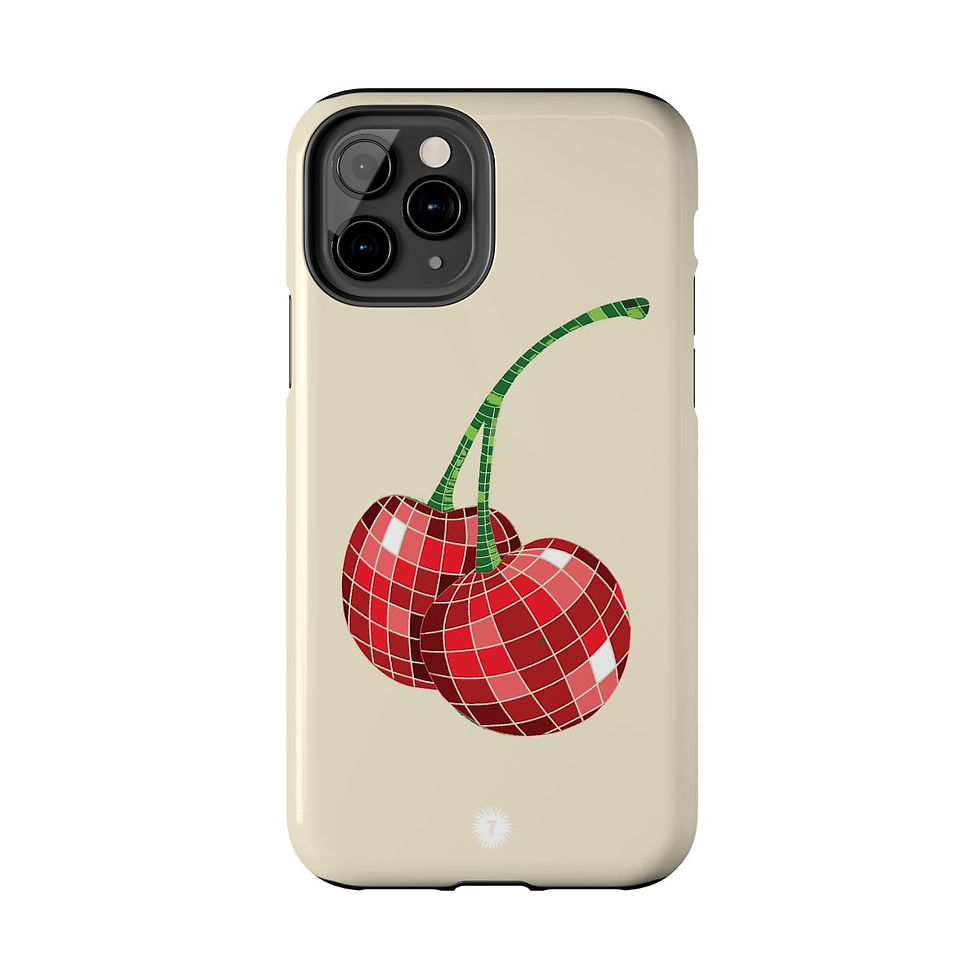 Thumbnail: Cream Disco Cherries Phone Case