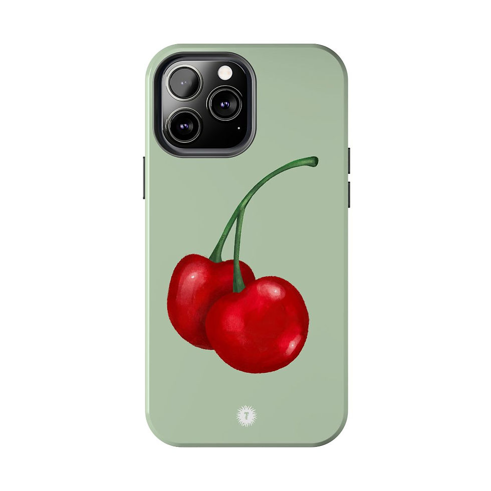 Thumbnail: Sage Cherries Painting Phone Case