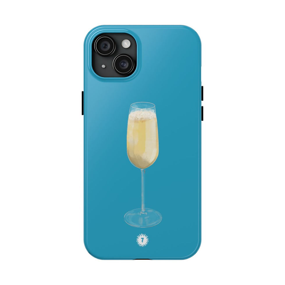 Thumbnail: Turquoise Champagne Glass Painting Phone Case