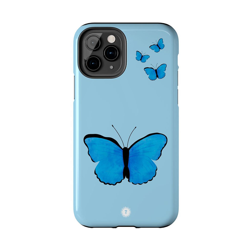 Thumbnail: Baby Blue Butterfly Painting Phone Case