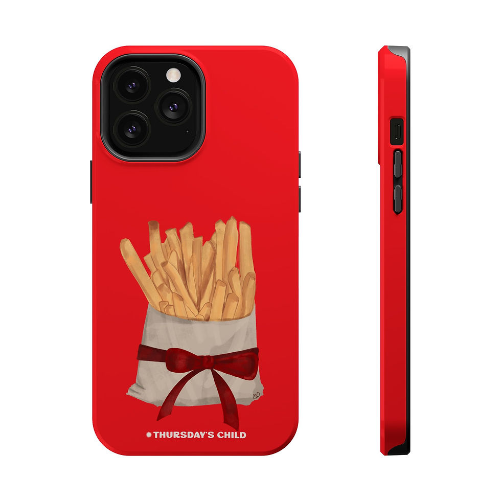 Thumbnail: Bright Red Holiday Fries Magsafe Phone Case