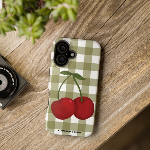 Gingham Cherries MagSafe Case | Thursday's Child
