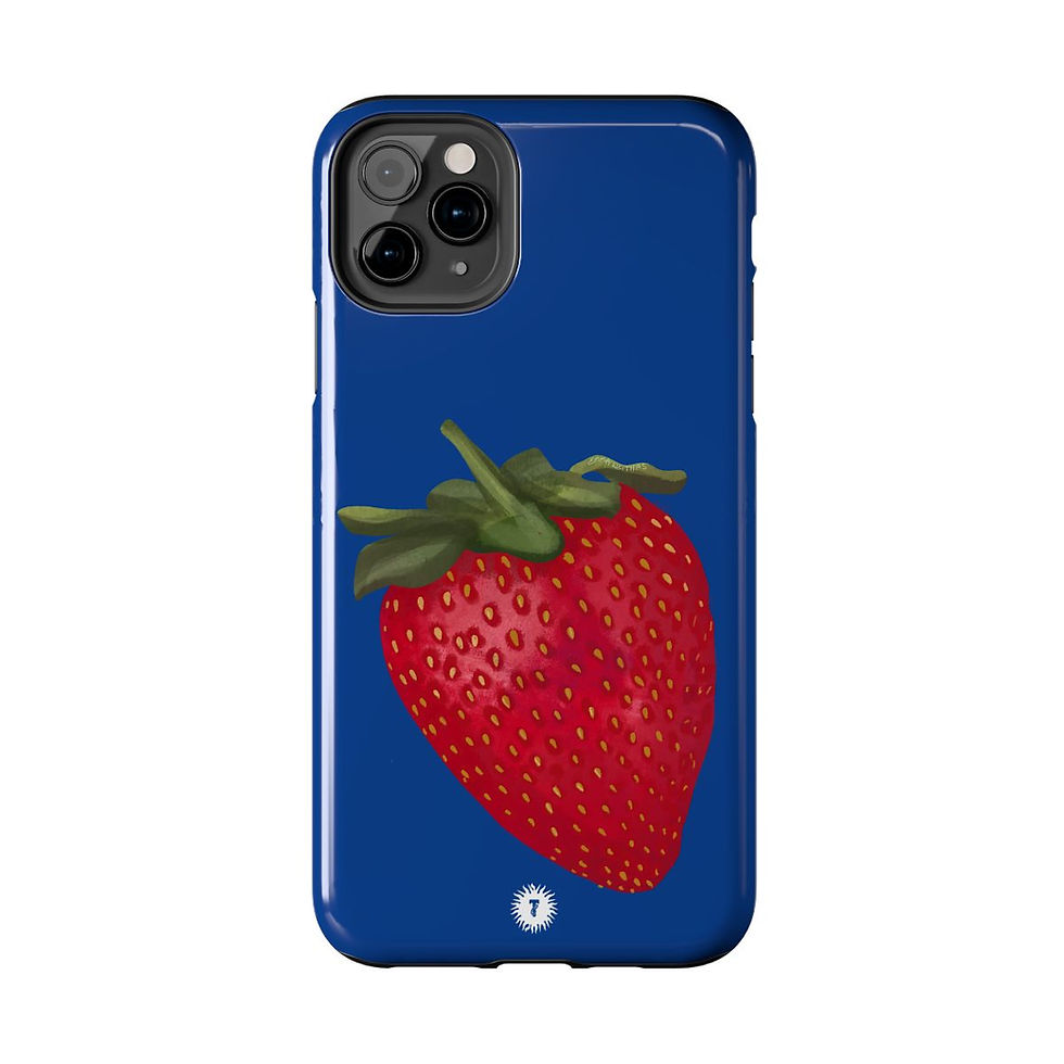 Thumbnail: Dark Blue Strawberry Painting Phone Case