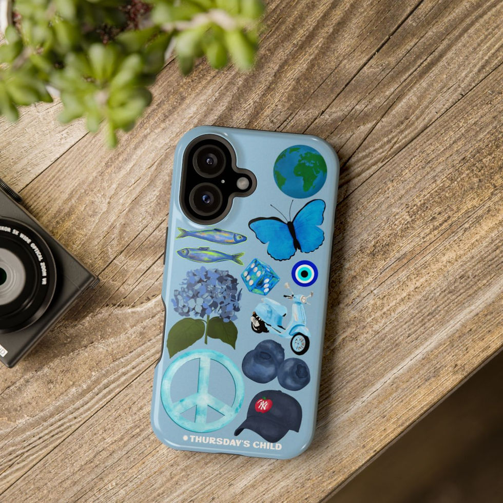 Thumbnail: Blues Painting Collage Case - Matte, MagSafe