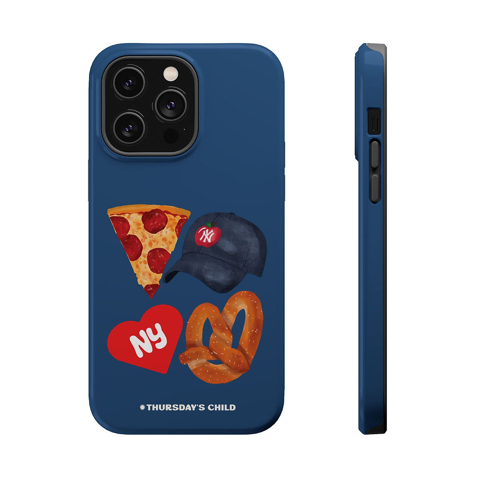 Thumbnail: Pale Blue NYC Fab 4 Case - Matte or Glossy, MagSafe