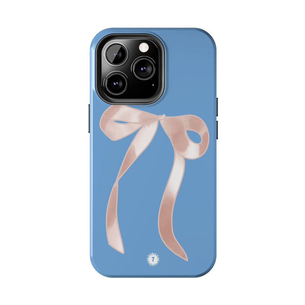 Thumbnail: Light Blue Cutie Bow Phone Case