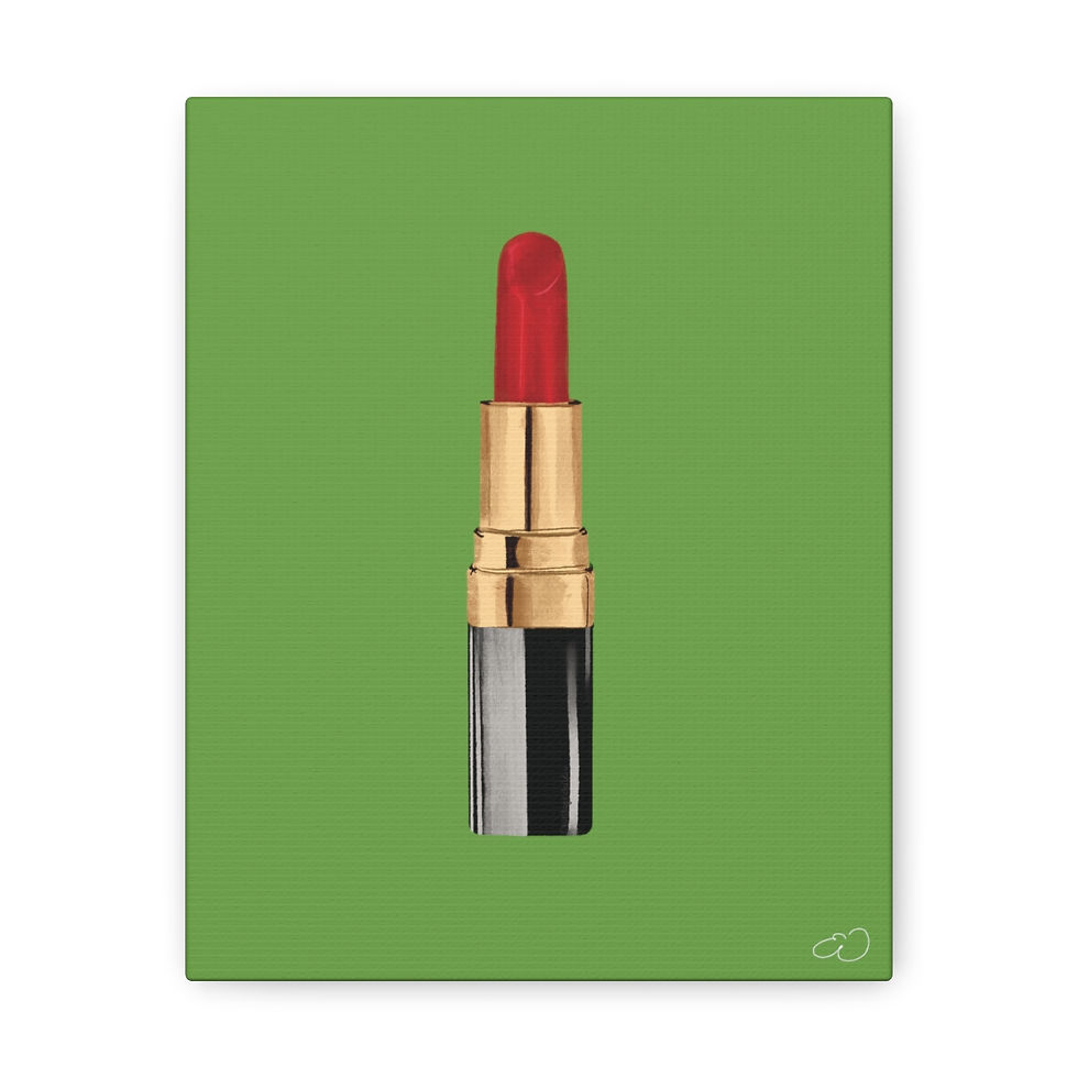 Thumbnail: Lime Green Lipstick Painting Canvas